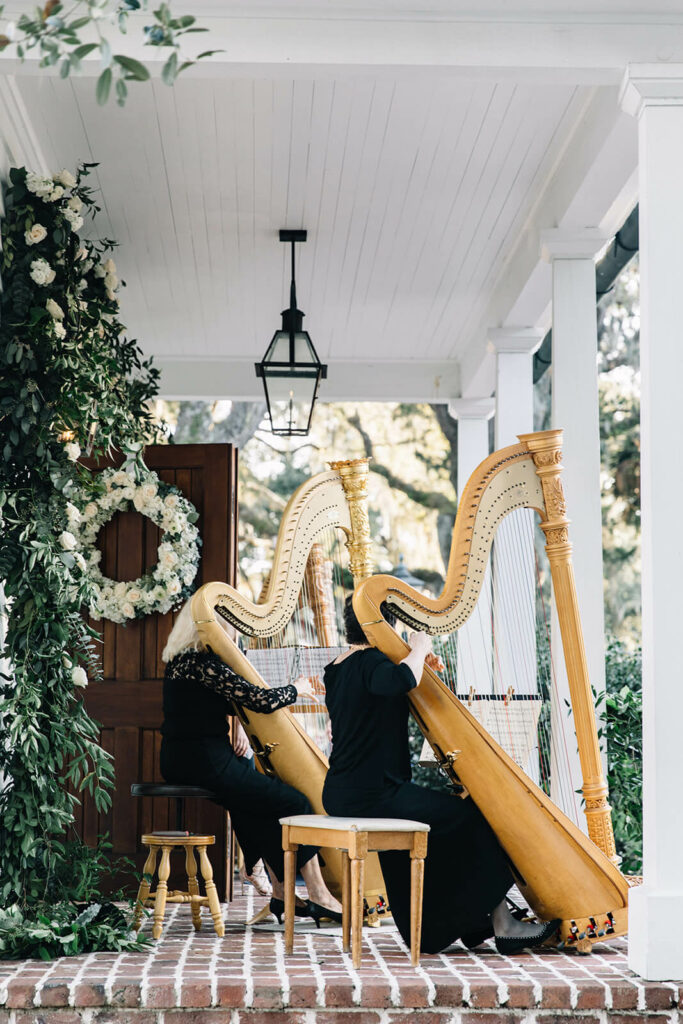 wedding harp player charleston