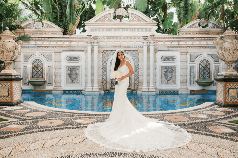 Bride Patricia at Versace mansion photo by Jan Freire