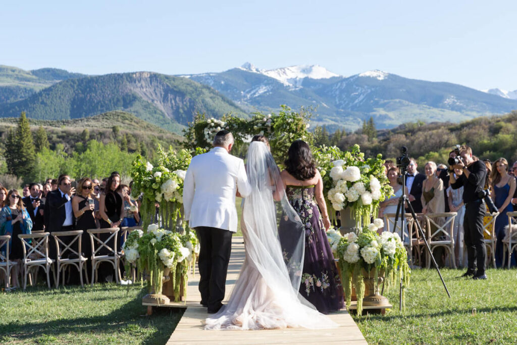 wedding ceremony in Snowmass near Aspen
