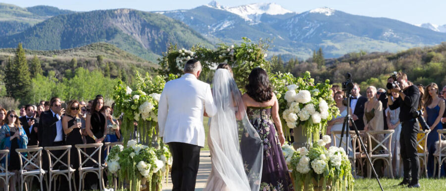 wedding ceremony in Snowmass near Aspen