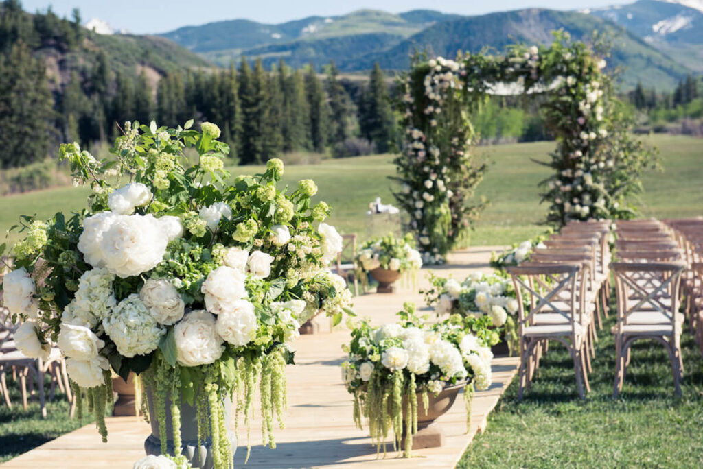 Wedding aisle inspiration - wedding in Aspen, CO