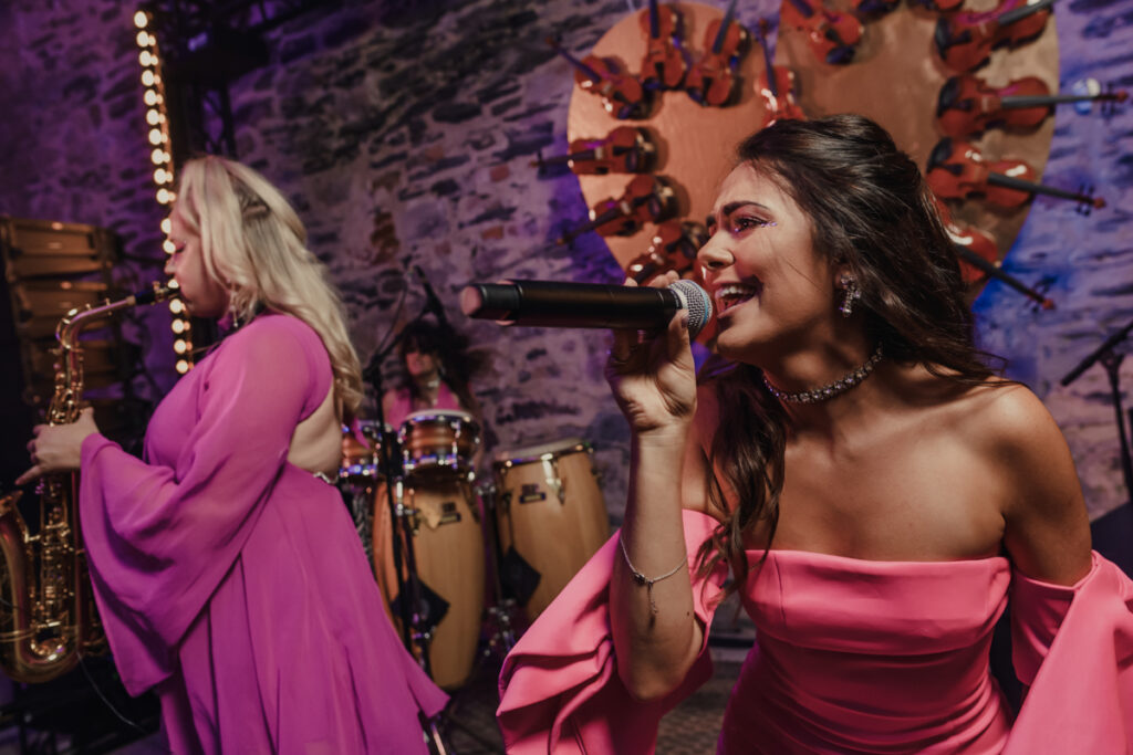 All female hybrid DJ group at luxury destination castle wedding in slovakia | Kiral Artists
